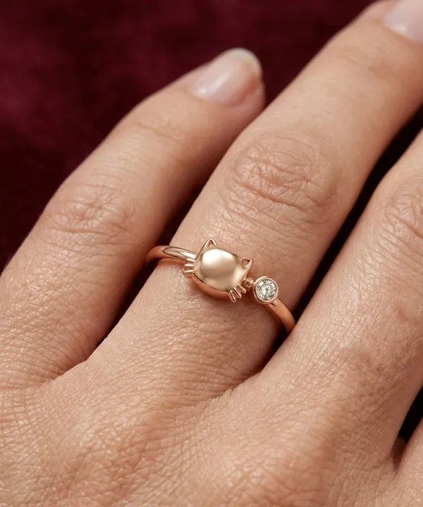 Cute_Cat_Rose_Ring