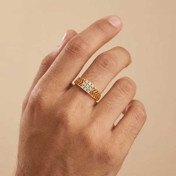 Gold-Toned_Cz_Stone_Studded_Ring-Men