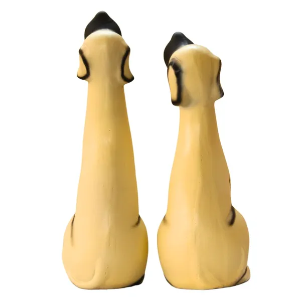 Handcrafted_Ceramic_Dog_Figurine_Pair_Sitting_Dogs_With_Black_Ears_Home_Decor_Showpiece