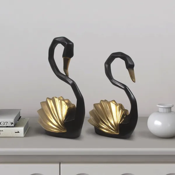 Decorative_Swan_Pair_Showpiece_Black_&_Gold