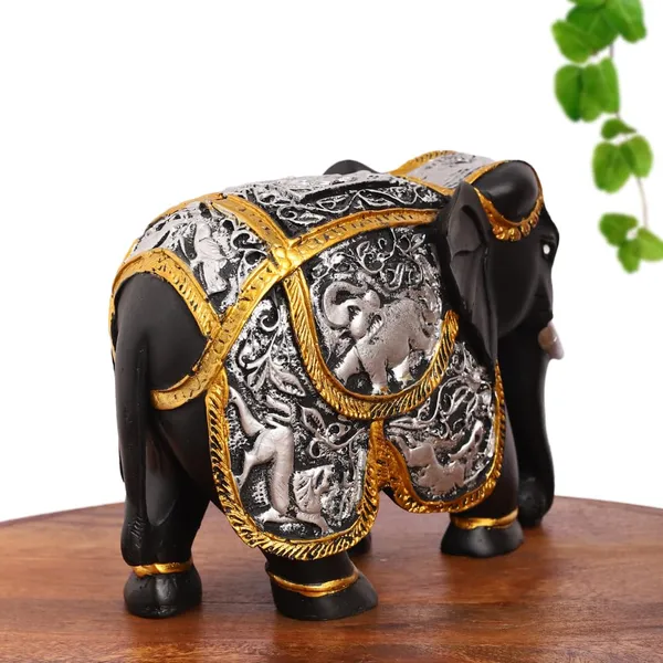 Decorative_Black_Elephant_Figurine_With_Silver_Detailing