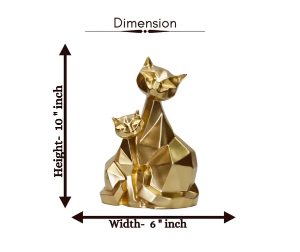 Golden_Geometric_Cat_Family_Showpiece_Modern_Faceted_Design_Home_Decor