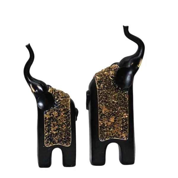 Decorative_Black_And_Gold_Elephant_Figurine_Set_Of_2