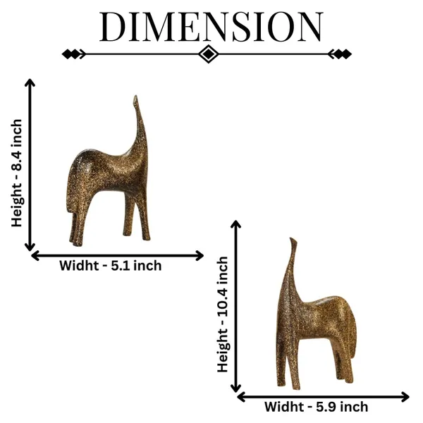 Decorative_Golden_Animal_Figurines_Set_Of_2_Metallic_Horse_Statues