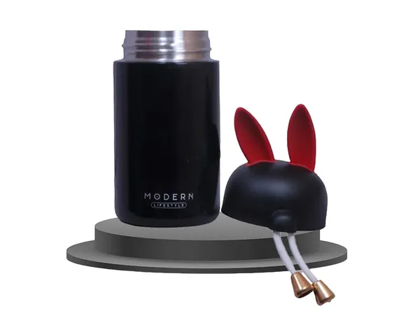 Modern_Lifestyle_Vacuum_Flask_With_Bunny_Ears_350Ml_Stainless_Steel_Thermos_Bottle