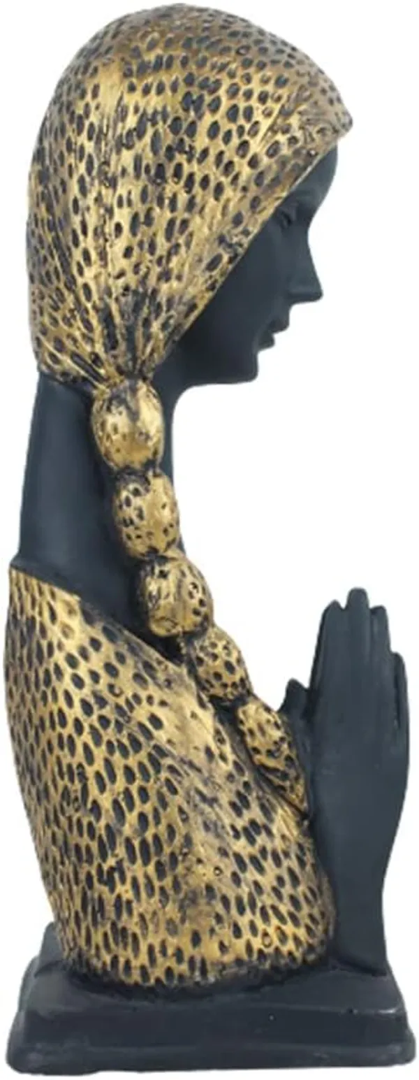 Decorative_Black_&_Gold_Lady_Figurine_With_Long_Braid