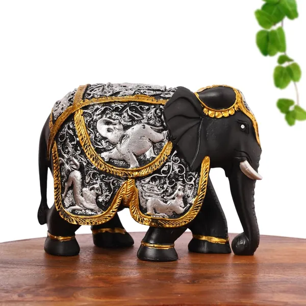 Decorative_Black_Elephant_Figurine_With_Silver_Detailing