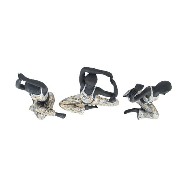Set_Of_3_Decorative_Yoga_Figurines_Black_&_Silver