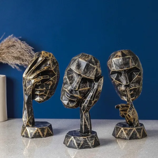 Set_Of_3_Handcrafted_Tribal_Face_Mask_Sculptures