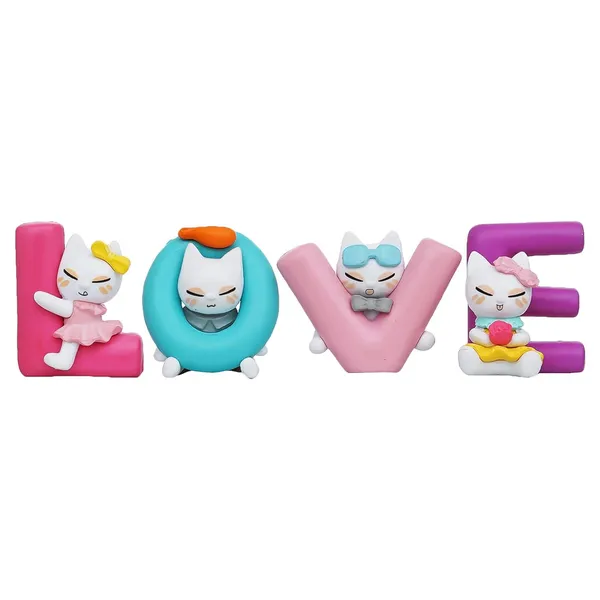 Love_Letter_Decorative_Showpiece_With_Adorable_Cat_Figurines_Set_Of_4_Letters