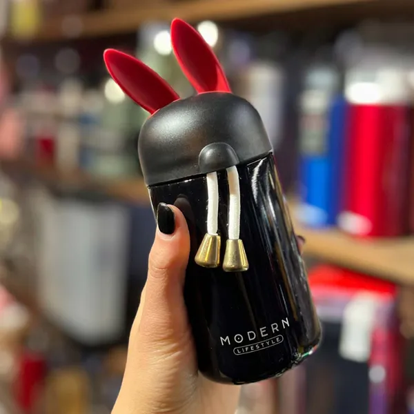 Modern_Lifestyle_Vacuum_Flask_With_Bunny_Ears_350Ml_Stainless_Steel_Thermos_Bottle