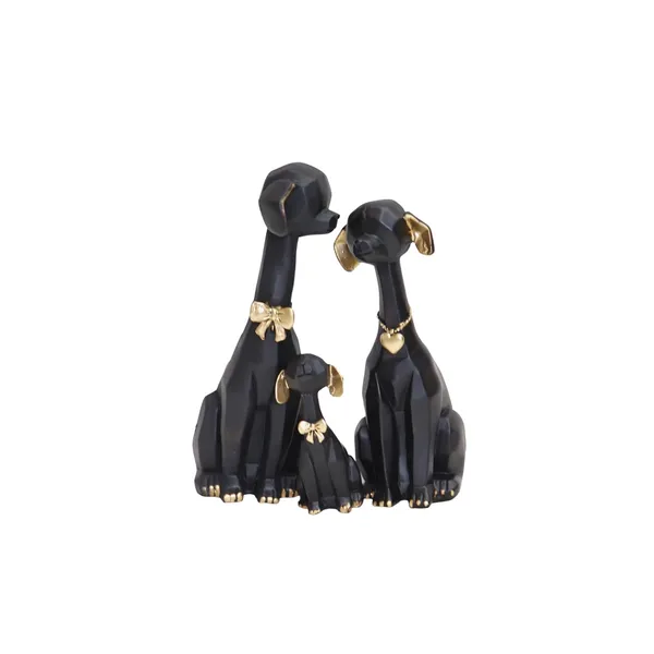 Elegant_Black_Dog_Family_Figurine_Set_With_Gold_Accents_Set_Of_3