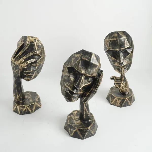 Set_Of_3_Handcrafted_Tribal_Face_Mask_Sculptures