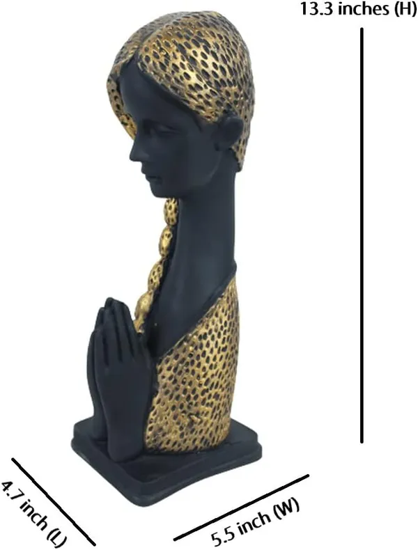 Decorative_Black_&_Gold_Lady_Figurine_With_Long_Braid