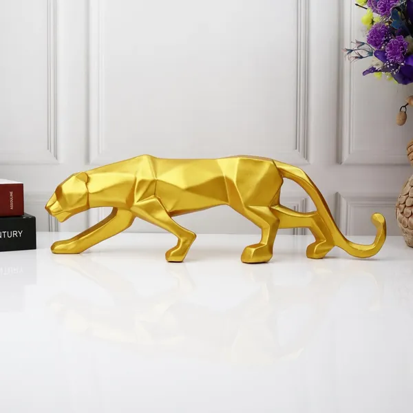 Geometric_Gold_Panther_Figurine_Modern_Home_Decor_Sculpture