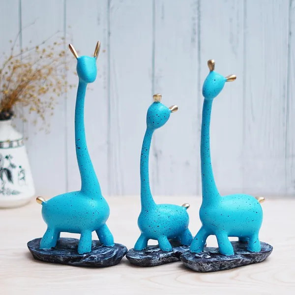 Set_Of_3_Blue_Giraffe_Decorative_Figurines_With_Marble_Base