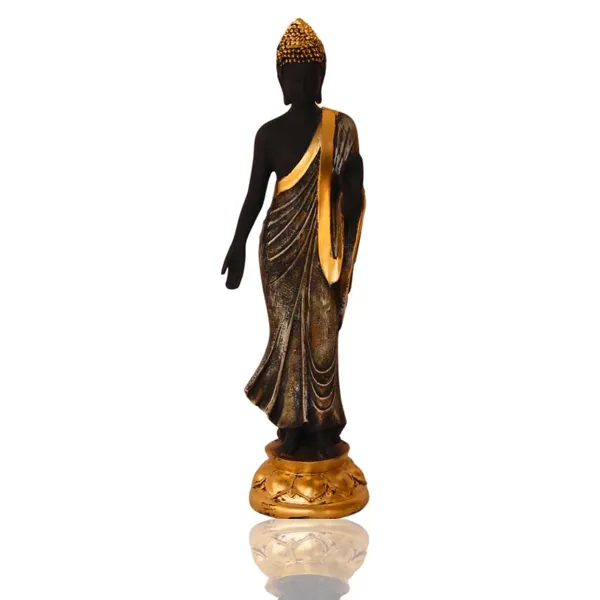 Standing_Buddha_Statue_With_Golden_Accents_Home_Decor_Figurine