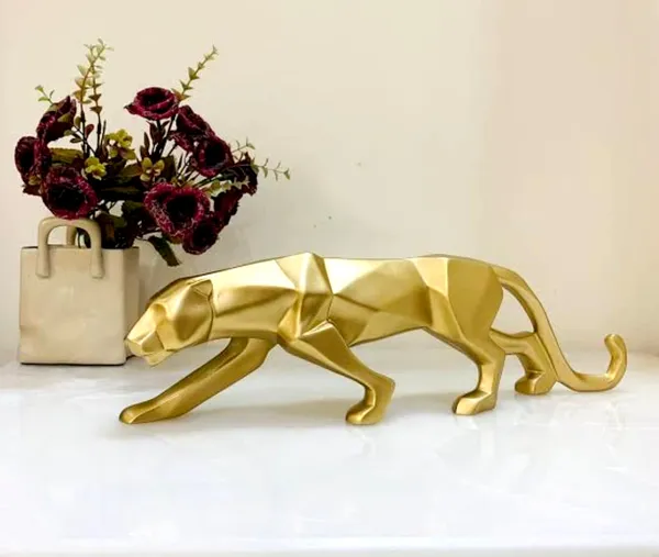 Geometric_Gold_Panther_Figurine_Modern_Home_Decor_Sculpture