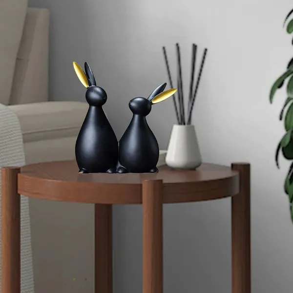 Modern_Minimalist_Black_Rabbit_Figurine_Pair_With_Gold_Accents