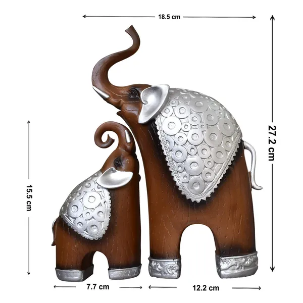 Decorative_Elephant_Figurine_Set_Brown_And_Silver_Set_Of_2