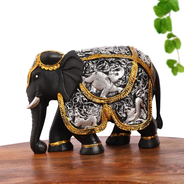 Decorative_Black_Elephant_Figurine_With_Silver_Detailing