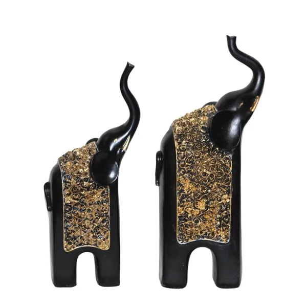 Decorative_Black_And_Gold_Elephant_Figurine_Set_Of_2