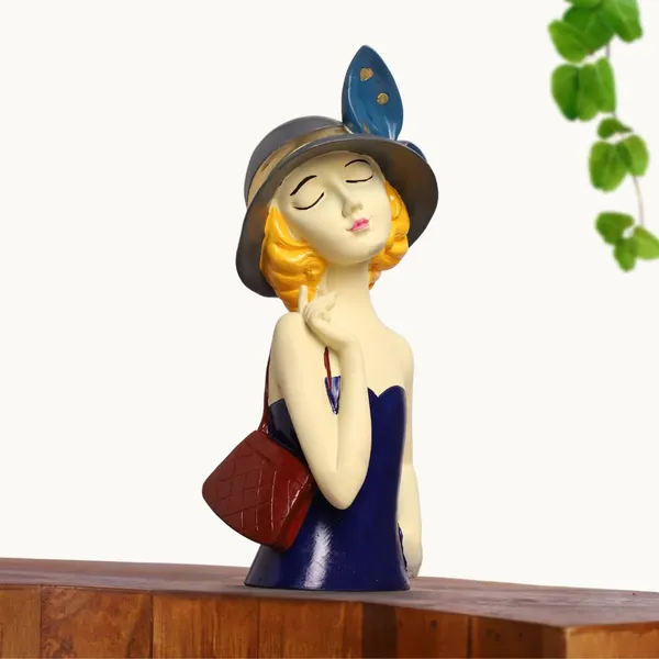 Elegant_Lady_Showpiece_With_Hat_And_Bow_Blue_Dress_Decorative_Figurine