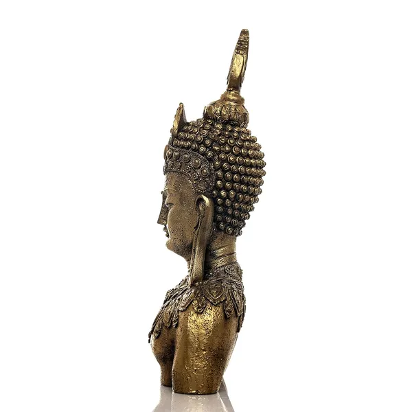 Handcrafted_Golden_Buddha_Head_Bust_Statue_Decorative_Showpiece