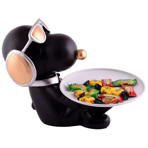 Black_Monkey_Butler_Decorative_Serving_Tray_Holder_With_Headphones_7X8_Inch