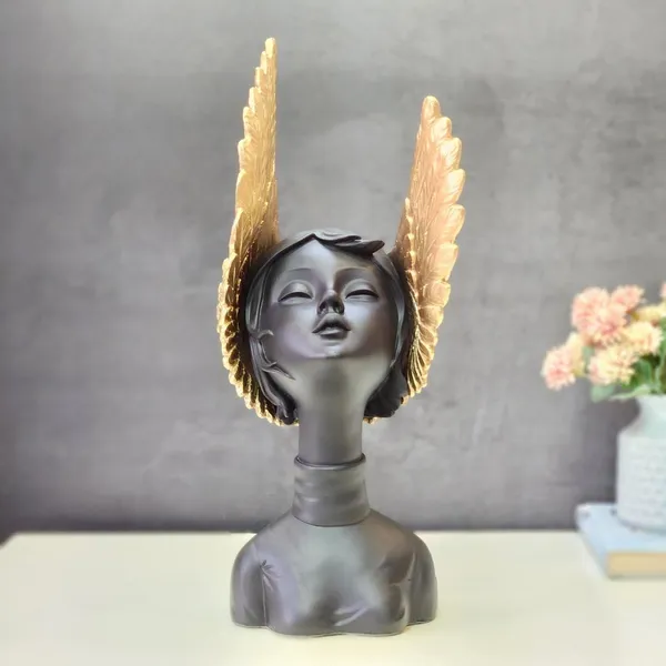 Golden_Wings_Decorative_Bust_Sculpture_Black_And_Gold_Angel_Figurine