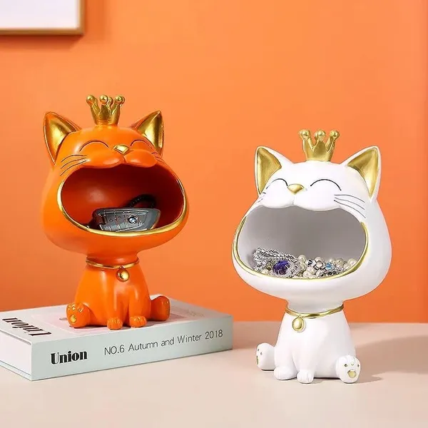 Cat_Shaped_Storage_Organizer_With_Crown_Desktop_Coin_Tray_And_Jewelry_Holder