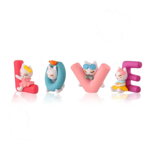 Love_Letter_Decorative_Showpiece_With_Adorable_Cat_Figurines_Set_Of_4_Letters