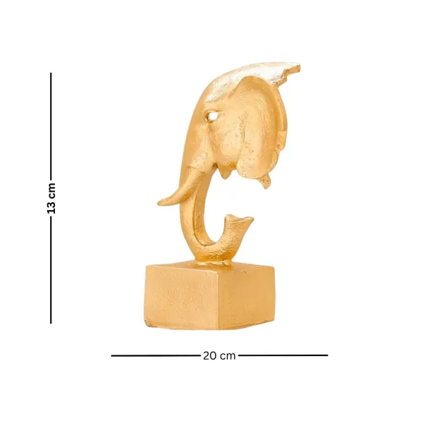 Golden_Elephant_Head_Decorative_Showpiece_13_Cm