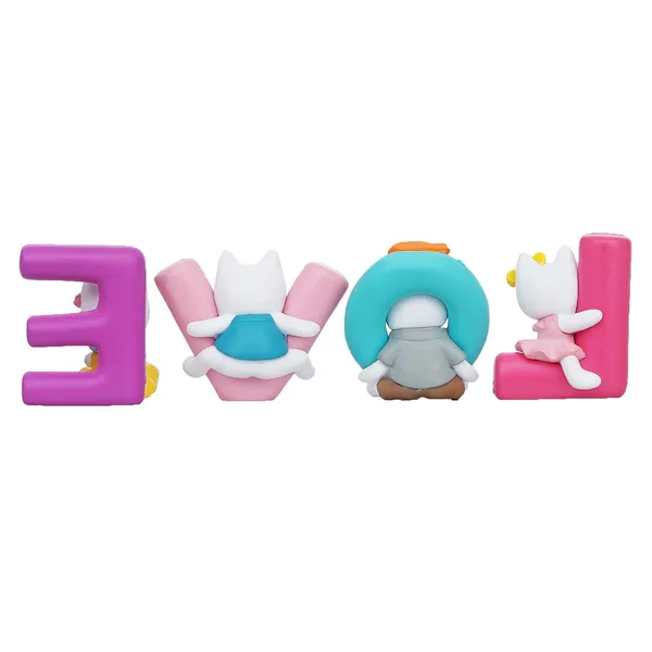 Love_Letter_Decorative_Showpiece_With_Adorable_Cat_Figurines_Set_Of_4_Letters
