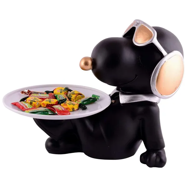 Black_Monkey_Butler_Decorative_Serving_Tray_Holder_With_Headphones_7X8_Inch