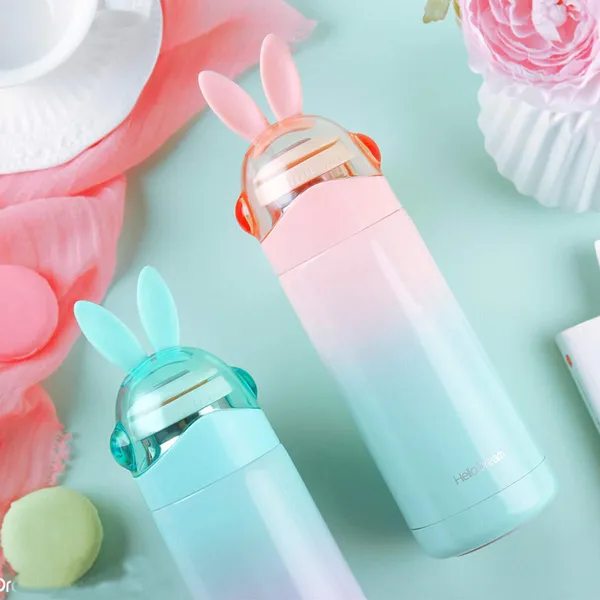 Cute_Bunny_Ear_Gradient_Water_Bottle_With_Push_Button_Lid