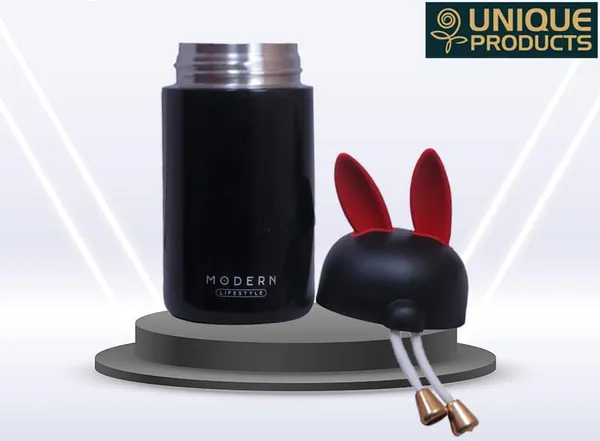Modern_Lifestyle_Vacuum_Flask_With_Bunny_Ears_350Ml_Stainless_Steel_Thermos_Bottle