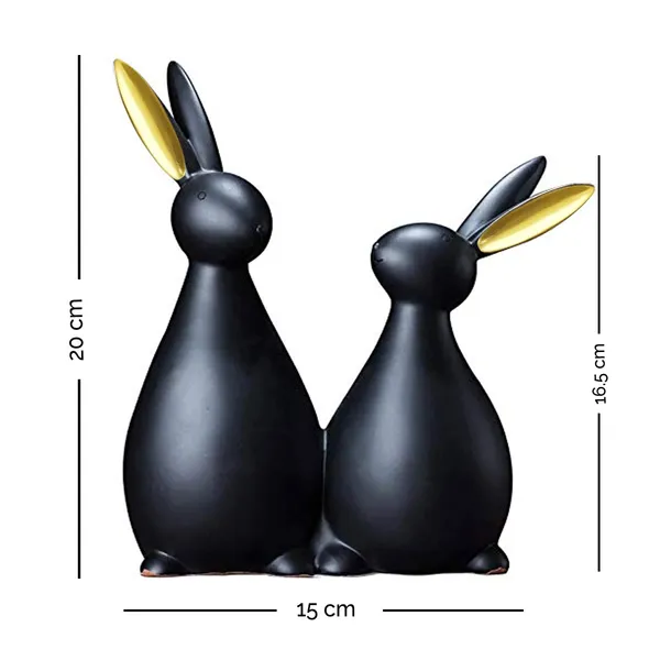 Modern_Minimalist_Black_Rabbit_Figurine_Pair_With_Gold_Accents