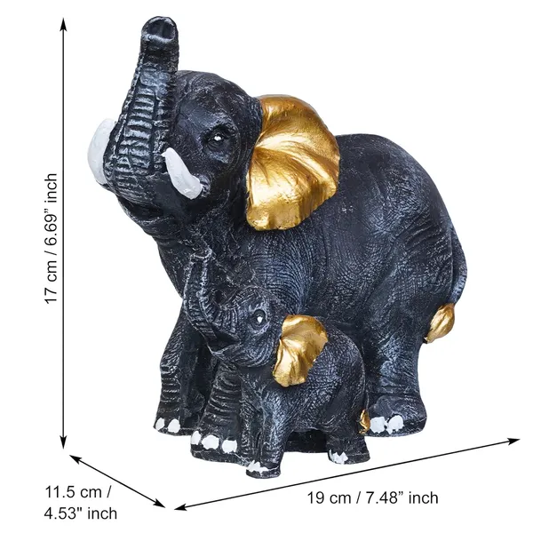 Black_And_Gold_Elephant_Family_Decorative_Figurine_Set
