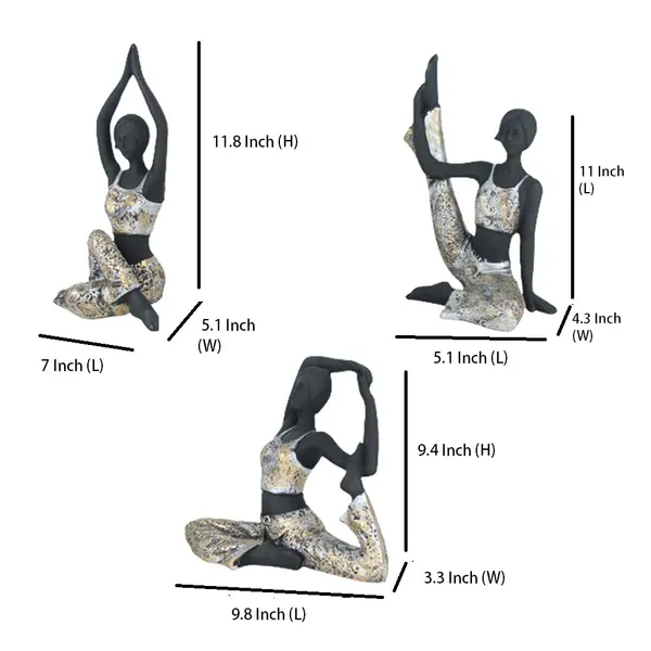 Set_Of_3_Decorative_Yoga_Figurines_Black_&_Silver