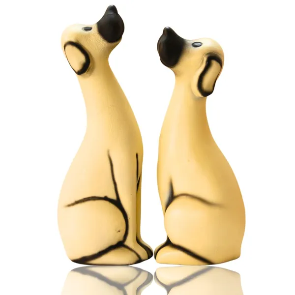 Handcrafted_Ceramic_Dog_Figurine_Pair_Sitting_Dogs_With_Black_Ears_Home_Decor_Showpiece
