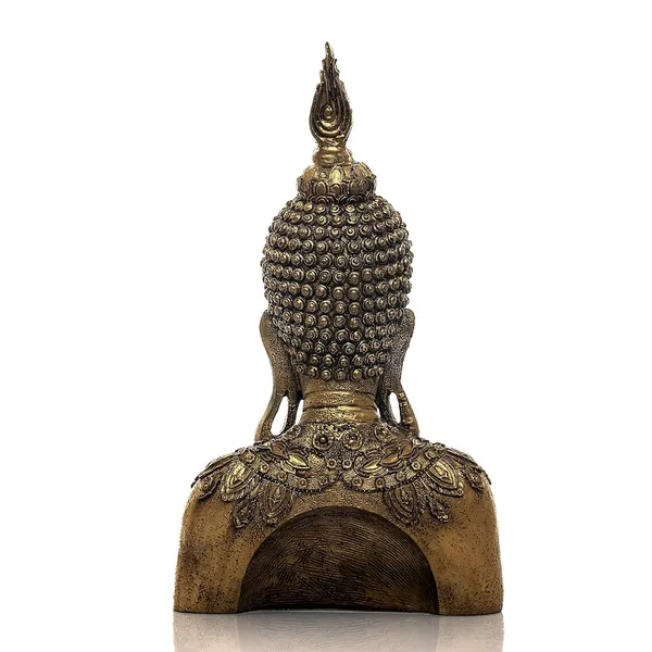 Handcrafted_Golden_Buddha_Head_Bust_Statue_Decorative_Showpiece