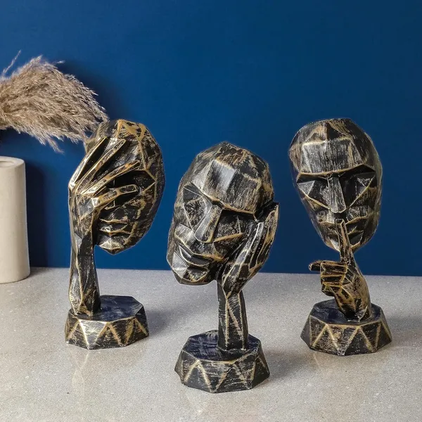 Set_Of_3_Handcrafted_Tribal_Face_Mask_Sculptures