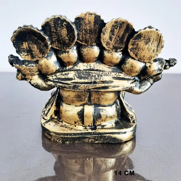 Panchamukhi_Ganesha_Decorative_Idol_Antique_Gold_&_Black_Finish_14Cm