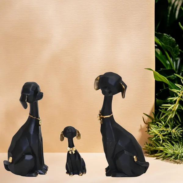 Elegant_Black_Dog_Family_Figurine_Set_With_Gold_Accents_Set_Of_3