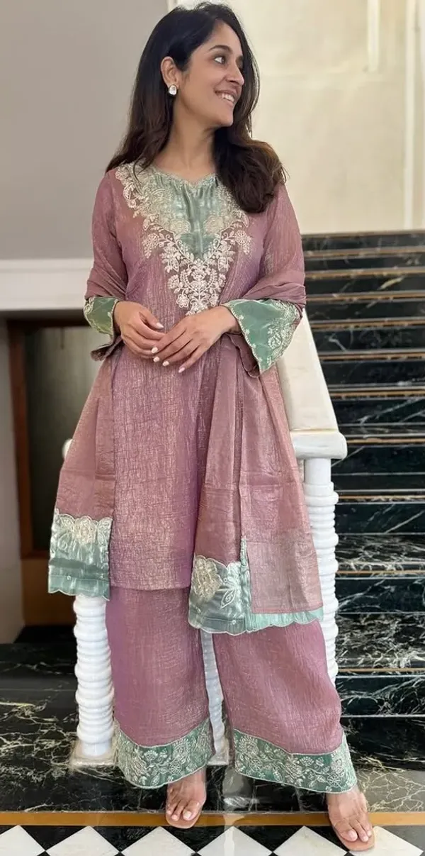 Pastel_Mauve_Crunchy_Silk_Embroidered_Kurta_With_Palazzo_Dupatta_For_Women
