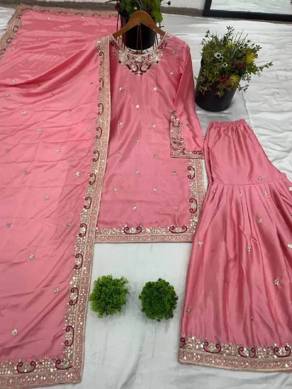 Dusty_Rose_Pink_Designer_Chinon_Silk_Party_Wear_Top_Palazzo_Set_With_Dupatta_For_Women