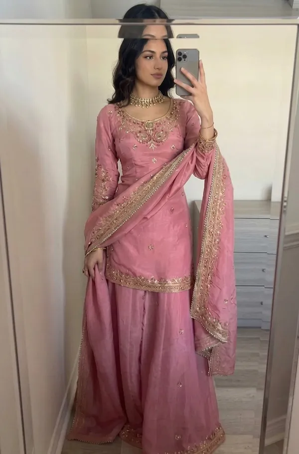 Dusty_Rose_Pink_Designer_Chinon_Silk_Party_Wear_Top_Palazzo_Set_With_Dupatta_For_Women