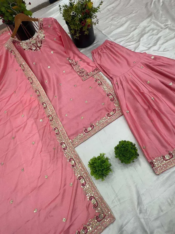 Dusty_Rose_Pink_Designer_Chinon_Silk_Party_Wear_Top_Palazzo_Set_With_Dupatta_For_Women