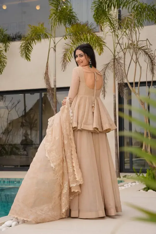 Cream_Tabby_Organza_Mukaish_Work_Kurta_With_Sharara_Dupatta_For_Women
